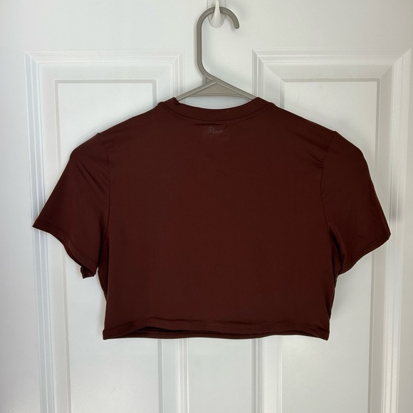 Victorias Secret PINK Brown Crop Top NWT - Picture 2 of 4